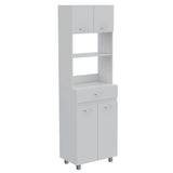 Módulo Microondas Caribe Blanco 62.1x200cm con Patas - Alacenas y Muebles Microondas | Bylmo