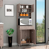 Alacena Della 60 Ceniza 60x169cm con Patas - Alacenas y Muebles Microondas | Bylmo