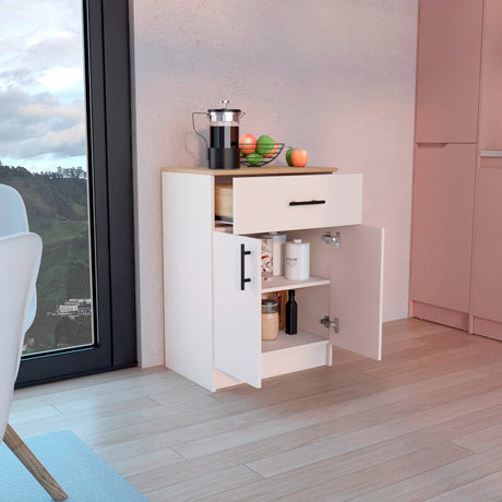 Alacena Mayorca Capri y Fresno Europeo 60x85.1cm sin Patas - Alacenas y Muebles Microondas | Bylmo