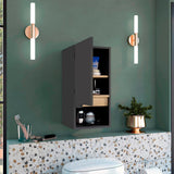 Armario de Baño Laurent Plomo y Duna 30x62cm Flotante - Muebles para Baño | Bylmo