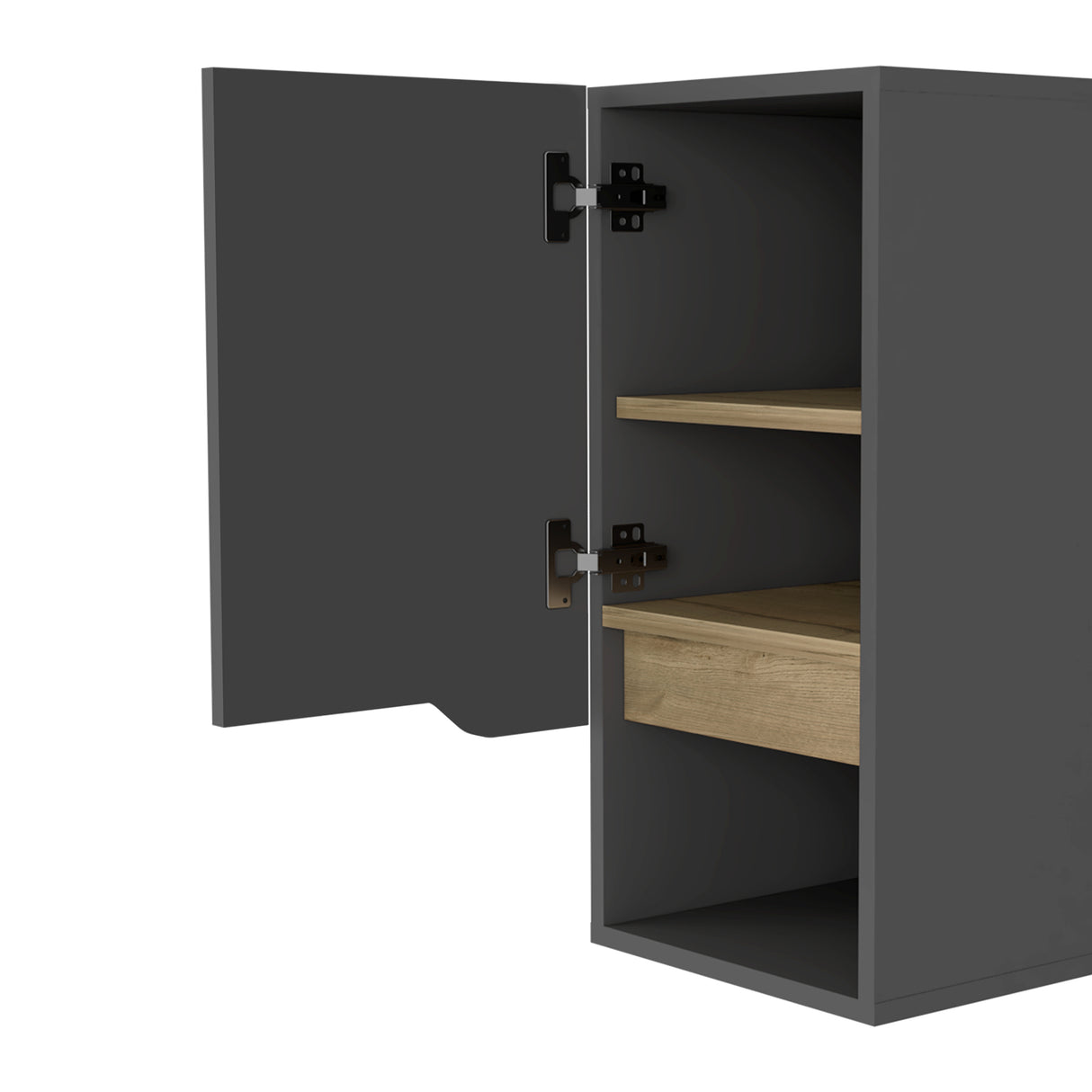 Armario de Baño Laurent Plomo y Duna 30x62cm Flotante - Muebles para Baño | Bylmo