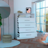 Cómoda Continental Blanco 84x109.6cm con Cuatro Cajones - Cajoneras y Comodas | Bylmo