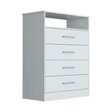 Cómoda Continental Blanco 84x109.6cm con Cuatro Cajones - Cajoneras y Comodas | Bylmo