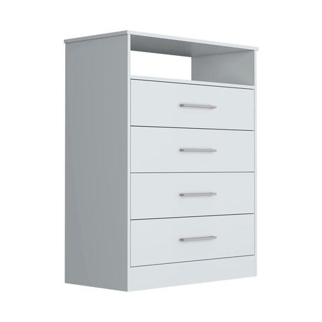 Cómoda Continental Blanco 84x109.6cm con Cuatro Cajones - Cajoneras y Comodas | Bylmo