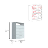 Cómoda Continental Blanco 84x109.6cm con Cuatro Cajones - Cajoneras y Comodas | Bylmo