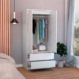 Closet Austin Blanco 80x180cm Con Cuatro Compartimientos - Closets | Bylmo