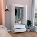 Closet Austin Blanco 80x180cm Con Cuatro Compartimientos