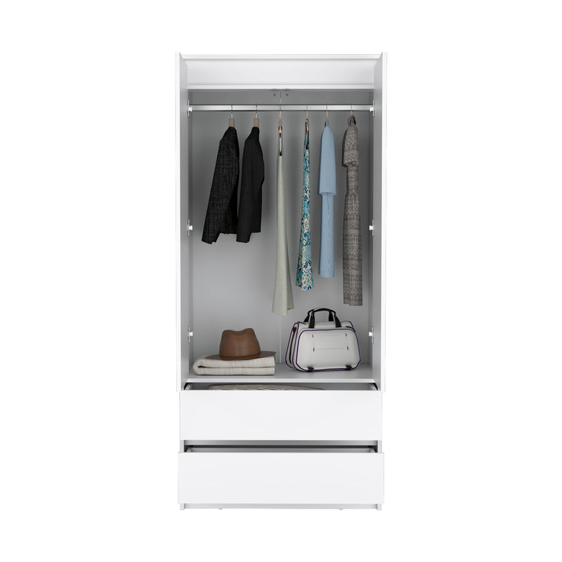 Closet Austin Blanco 80x180cm Con Cuatro Compartimientos