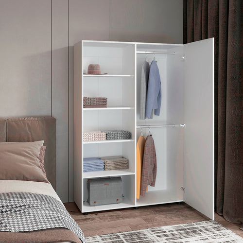 Closet Eco 120 Blanco 120.1x184cm Con Seis Compartimientos