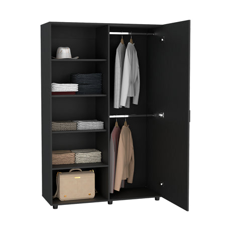 Closet Eco 120 Wengue 120.1x184cm Con Seis Compartimientos - Closets | Bylmo