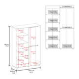 Closet Eco 120 Wengue 120.1x184cm Con Seis Compartimientos - Closets | Bylmo