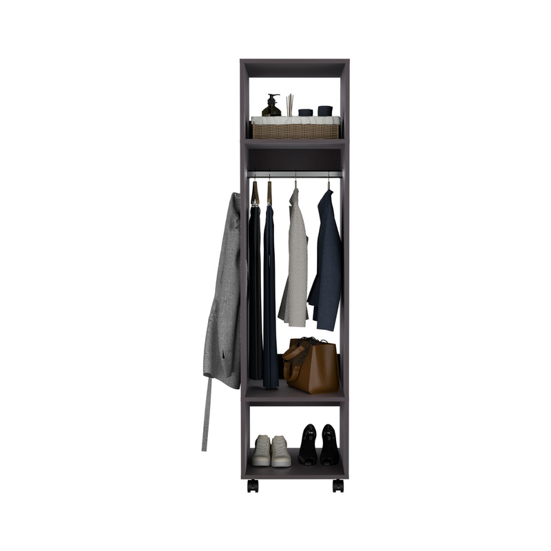 Closet Custer Wengue 40x160cm Con Tres Compartimientos