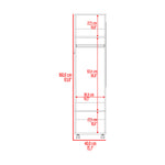 Closet Custer Wengue 40x160cm Con Tres Compartimientos