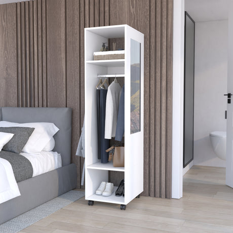 Closet Custer Blanco 40x160cm Con Tres Compartimientos - Closets | Bylmo