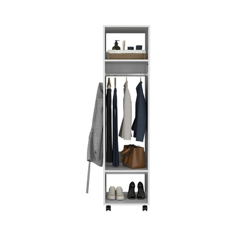 Closet Custer Blanco 40x160cm Con Tres Compartimientos - Closets | Bylmo