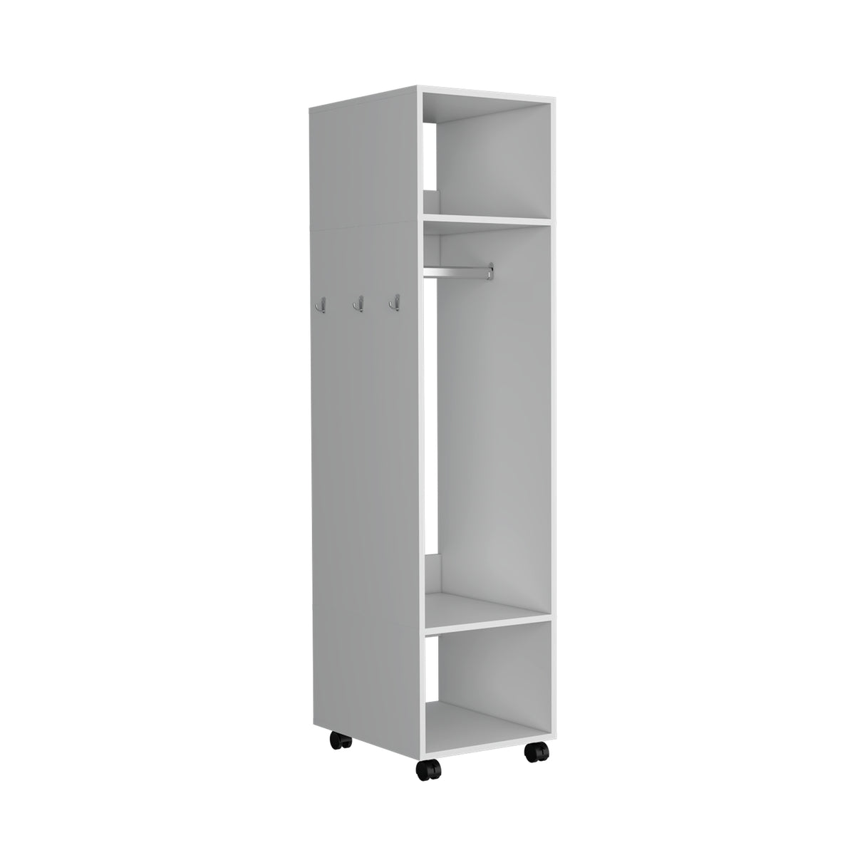 Closet Custer Blanco 40x160cm Con Tres Compartimientos - Closets | Bylmo