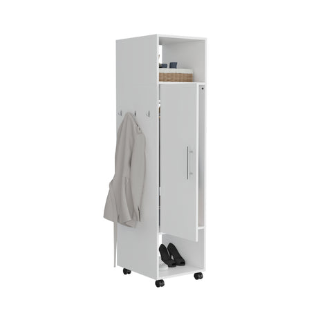 Closet Custer Blanco 40x160cm Con Tres Compartimientos y Puertas - Closets | Bylmo