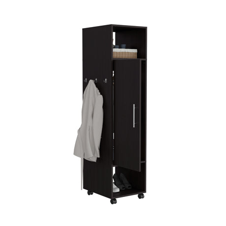Closet Custer Wengue 40x160cm Con Tres Compartimientos y Puertas - Closets | Bylmo