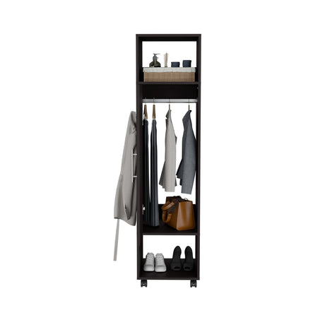 Closet Custer Wengue 40x160cm Con Tres Compartimientos y Puertas - Closets | Bylmo
