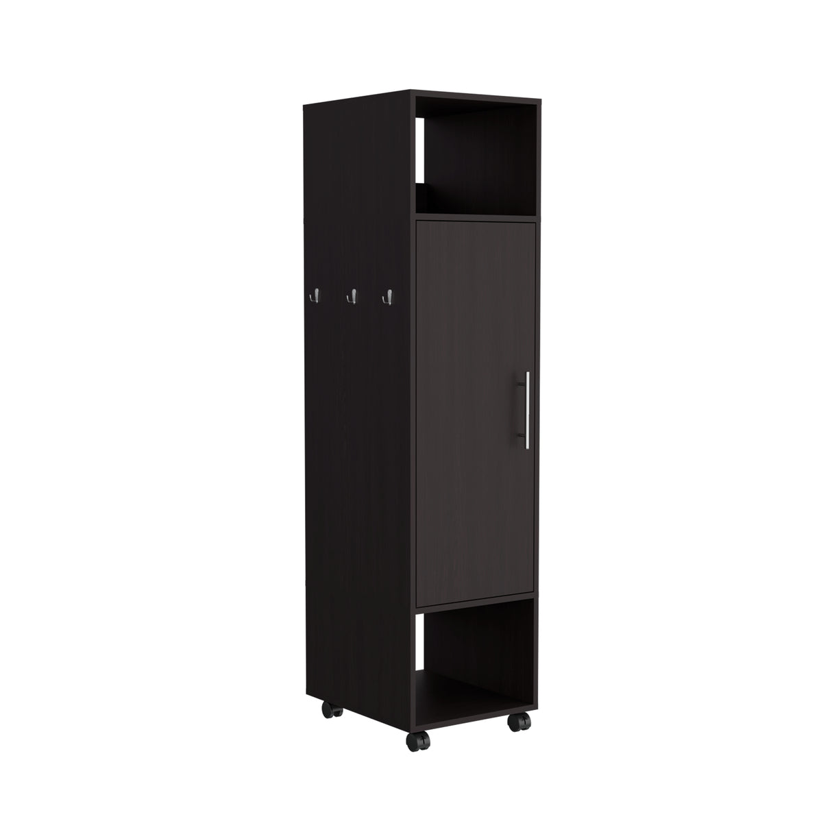 Closet Custer Wengue 40x160cm Con Tres Compartimientos y Puertas - Closets | Bylmo