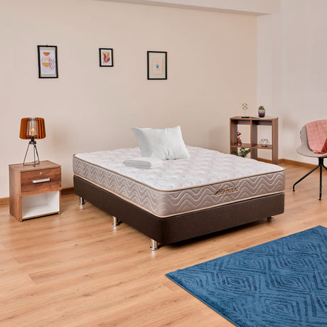 Combo Base Cama y Colchón Litium Sencillo 100x190cm Medio Firme - Colchones | Bylmo