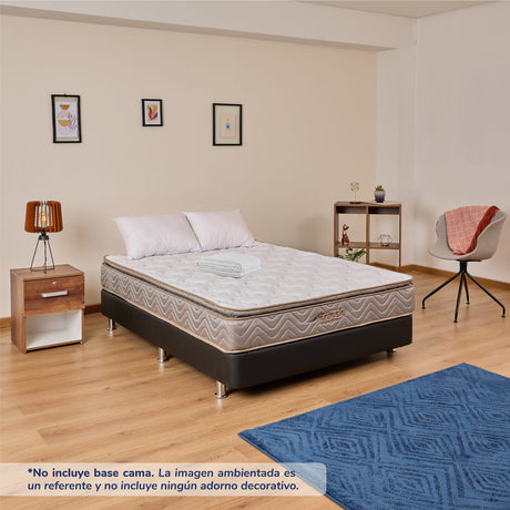 Combo Colchón Litium Pillow Doble 140x190cm Medio Firme Ortopédico - Colchones | Bylmo