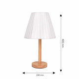 Lámpara de Mesa Tian Blanco 24x40cm con Bombilla - Iluminacion | Bylmo