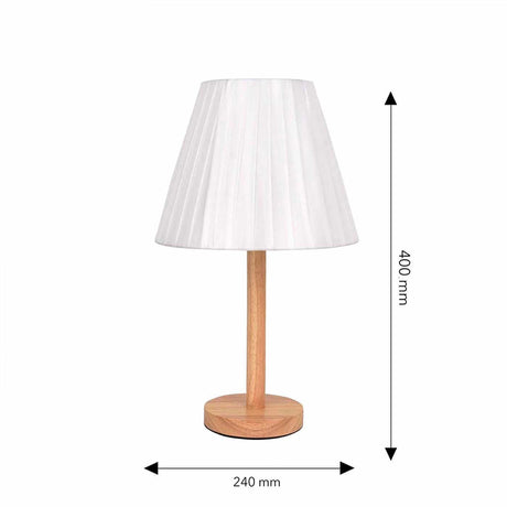 Lámpara de Mesa Tian Blanco 24x40cm con Bombilla - Iluminacion | Bylmo