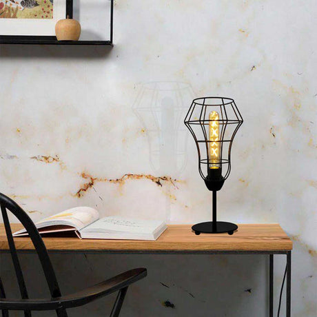 Lámpara de Mesa Nydia Negro 20x36cm con Bombilla - Iluminacion | Bylmo