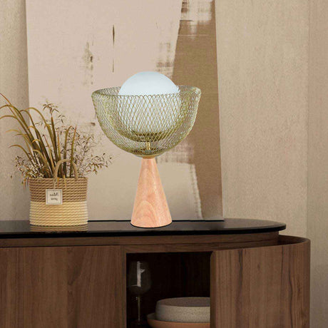 Lámpara de Mesa Mel Dorado 25x38cm con Bombilla - Iluminacion | Bylmo