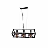 Lámpara Colgante Athenas Negro 15x15cm de Techo con Bombilla - Iluminacion | Bylmo