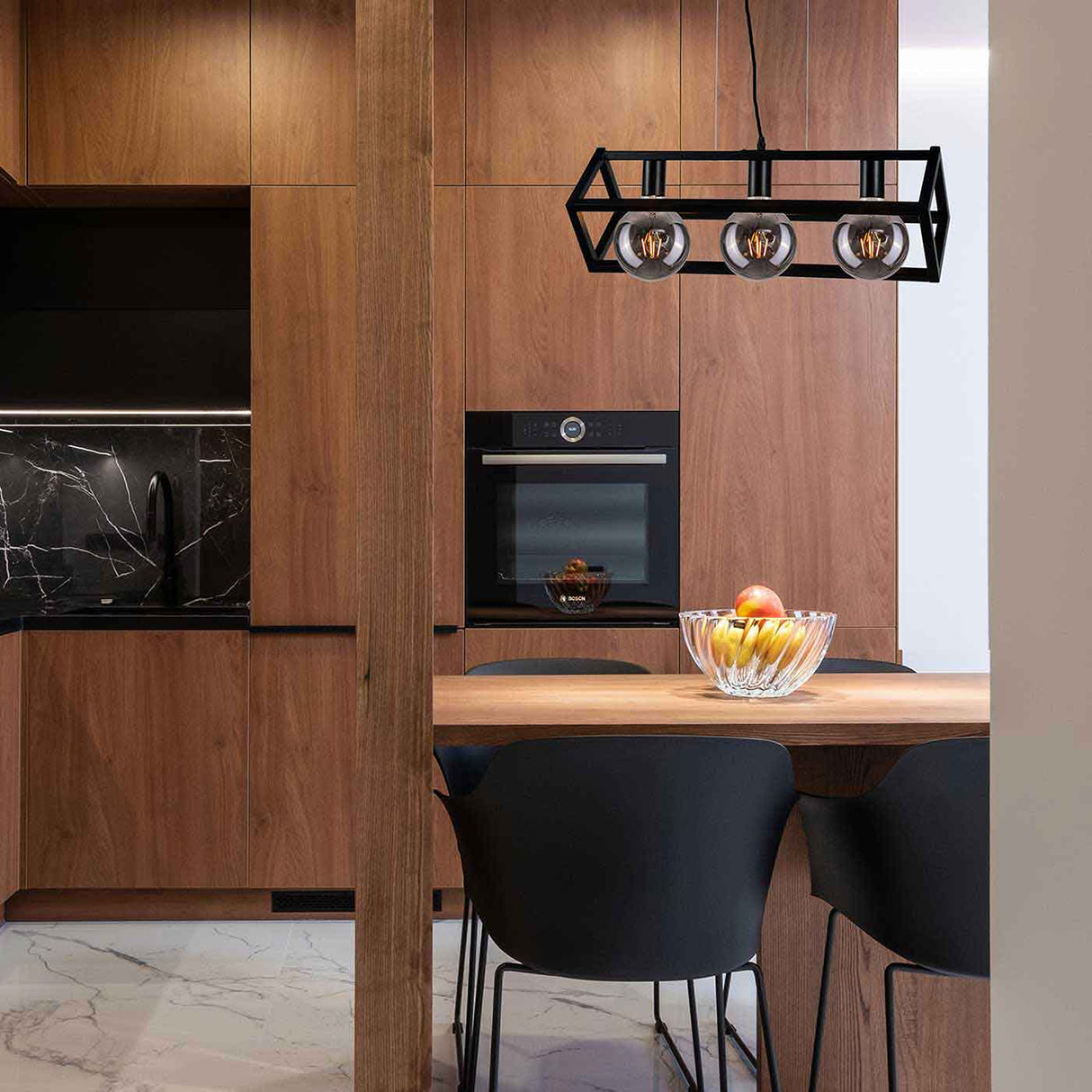 Lámpara Colgante Athenas Negro 15x15cm de Techo con Bombilla - Iluminacion | Bylmo