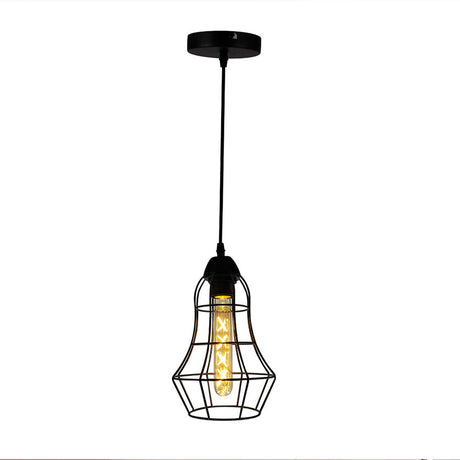 Lámpara Colgante Nydia Negro 16x21cm de Techo con Bombilla - Iluminacion | Bylmo