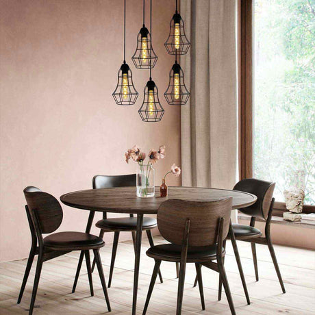 Lámpara Colgante Nydia Negro 16x21cm de Techo con Bombilla - Iluminacion | Bylmo