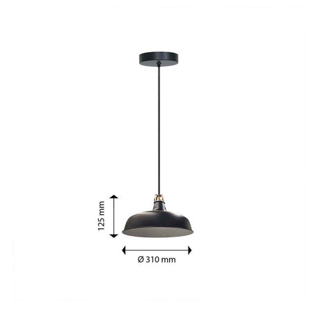 Lámpara Colgante Yang Negro 30x110cm de Techo con Bombilla - Iluminacion | Bylmo