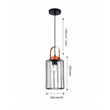 Lámpara Colgante Aymar Negro 16x16cm de Techo con Bombilla - Iluminacion | Bylmo