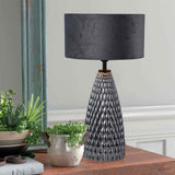 Lámpara de Mesa Santana Negro 25x46cm con Bombilla - Iluminacion | Bylmo