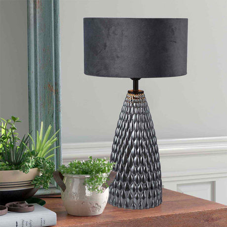 Lámpara de Mesa Santana Negro 25x46cm con Bombilla - Iluminacion | Bylmo