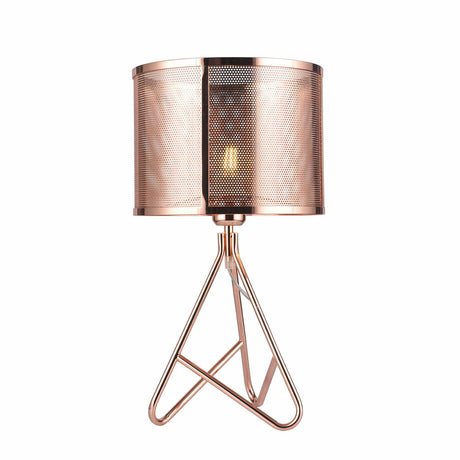 Lámpara De Mesa Yuna Oro Rosa 25x45cm Con Bombilla LED - Iluminacion | Bylmo