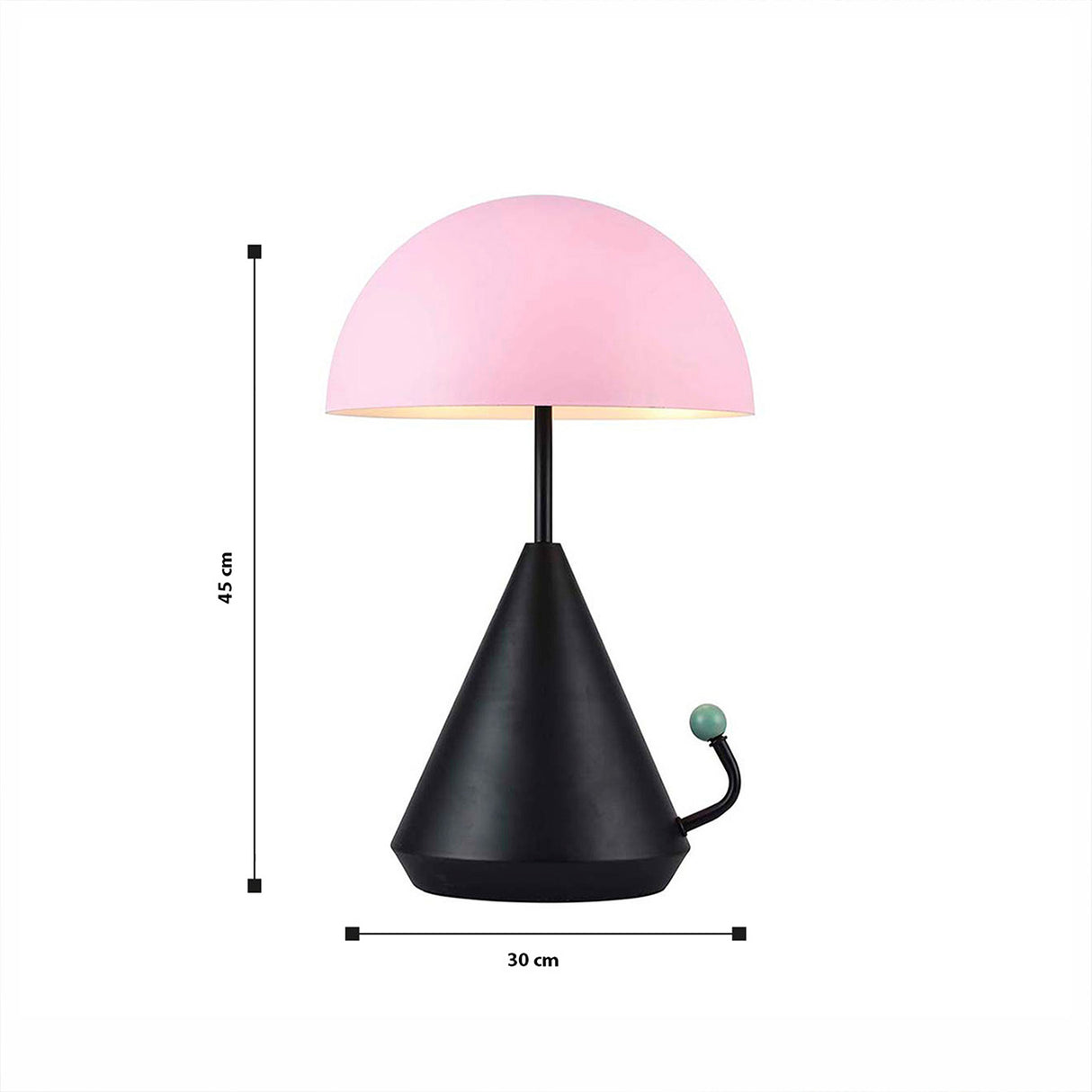 Lámpara de Mesa Throne Negro 30x43cm con Bombilla - Iluminacion | Bylmo