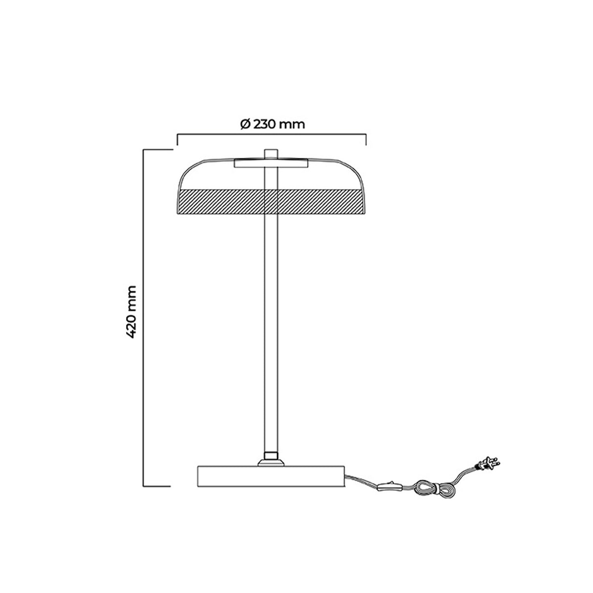Lámpara de Mesa Scarlett Bronce 23x43cm sin Bombilla - Iluminacion | Bylmo