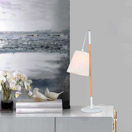 Lámpara de Mesa Lavi Blanco 18x65cm con Bombilla - Iluminacion | Bylmo