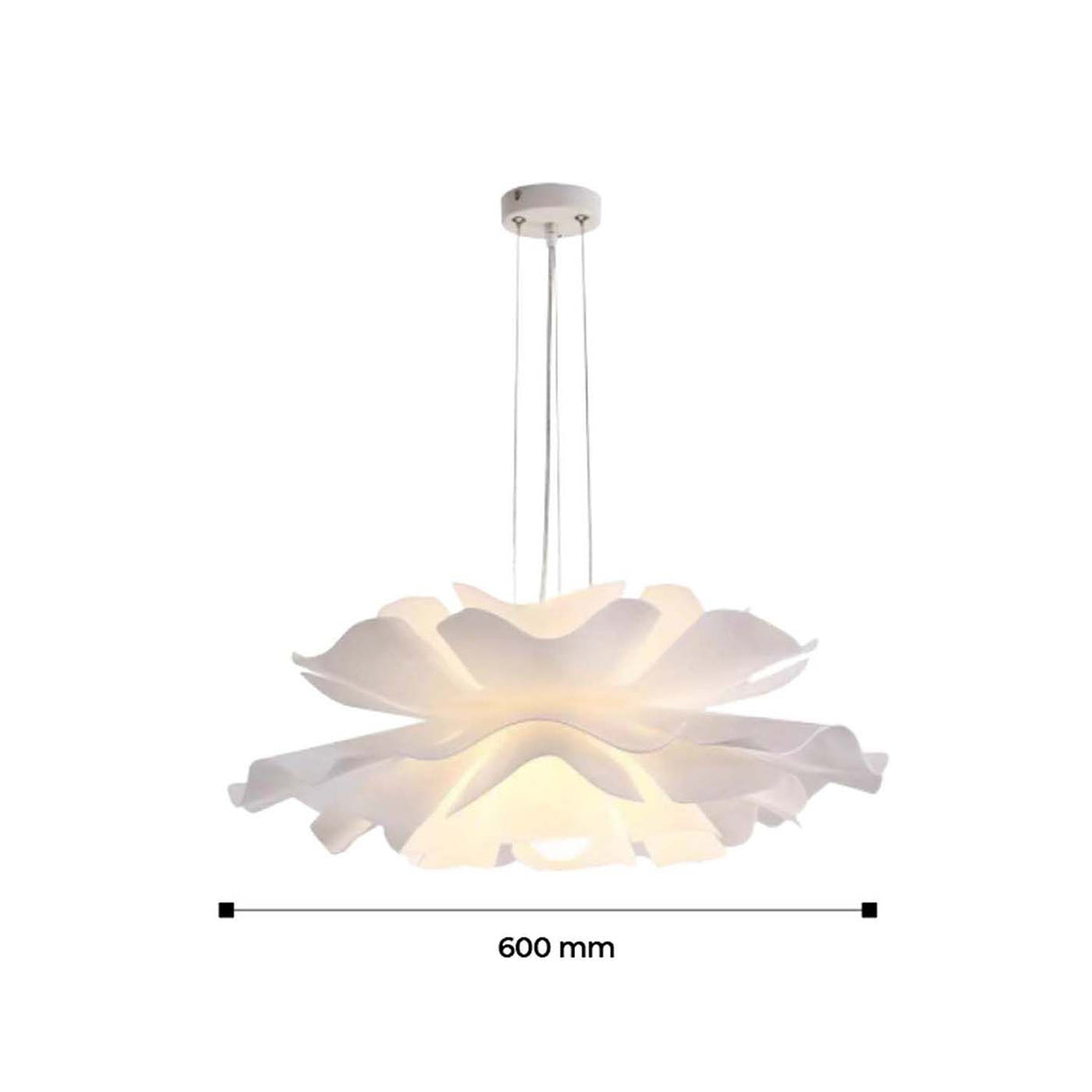 Lámpara Colgante Alessia Blanco 60x60cm de Techo con Bombilla - Iluminacion | Bylmo