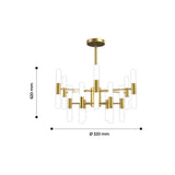Lámpara Colgante Andy Dorado 66x65cm de Techo con Bombilla - Iluminacion | Bylmo