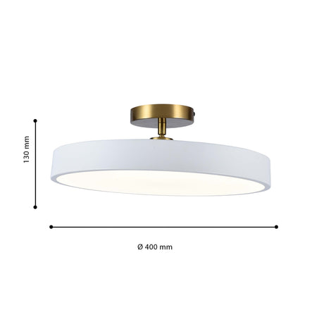 Lámpara de Techo Edita Blanco 40x13cm de Techo sin Bombilla - Iluminacion | Bylmo