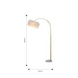 Lámpara De Piso Dani Blanco 55x185cm Con Bombilla LED - Iluminacion | Bylmo