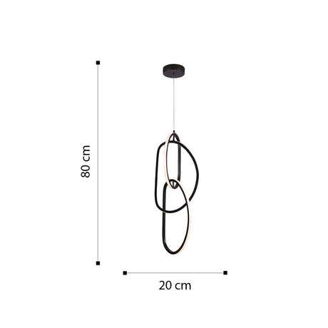 Lámpara Colgante Look Negro 40x118cm de Techo sin Bombilla - Iluminacion | Bylmo