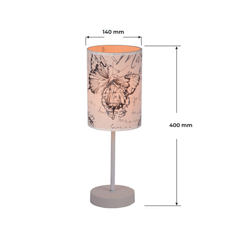 Lámpara de Mesa Mariposa Multicolor 14x40cm con Bombilla - Iluminacion | Bylmo