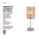 Lámpara de Mesa Sirenita Multicolor 14x40cm con Bombilla - Iluminacion | Bylmo