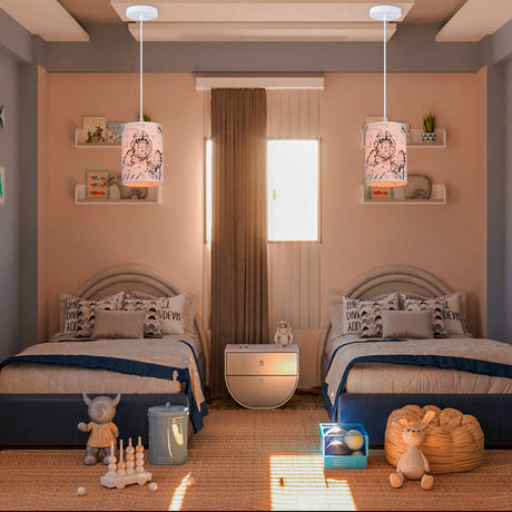 Lámpara Colgante Mariposa Multicolor 14x120cm de Techo con Bombilla - Iluminacion | Bylmo